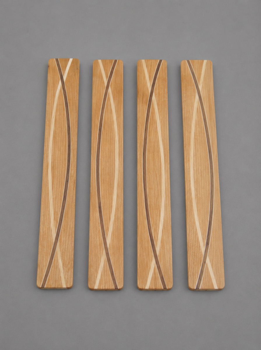 Cherry, maple and walnut bookmarks